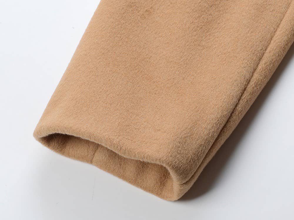 Color as pictures CT105Y Refined Wool Coat with Chain Belt for Cold Seasons for wholesale on Faire6