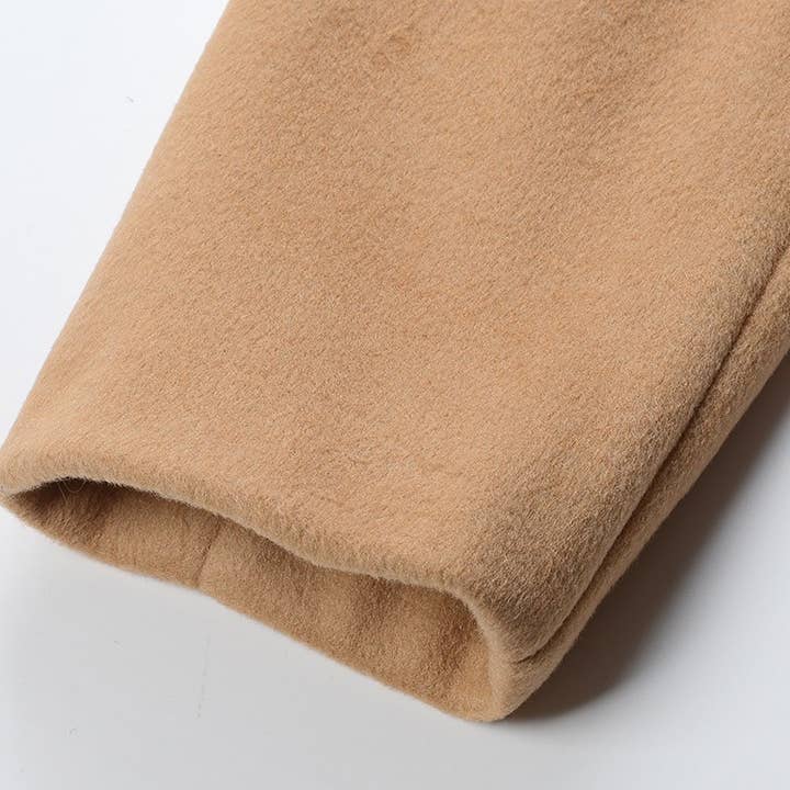 Color as pictures CT105Y Refined Wool Coat with Chain Belt for Cold Seasons for wholesale on Faire6