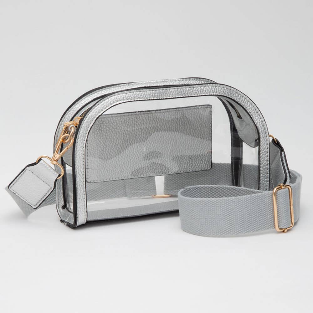 Sensibling Corp. - Wholesale Crossbody Bag - Women's - Faux Leather Transparent Crossbody Camera Bag7