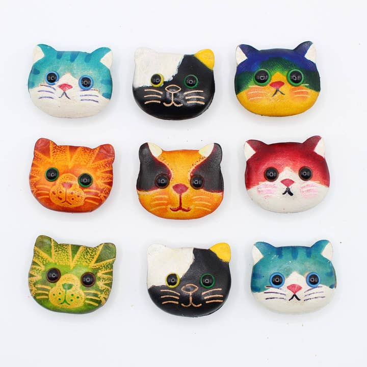 Sunflower Handmade leather inc – wholesale Magnet – Handmade leather assorted magnet cat