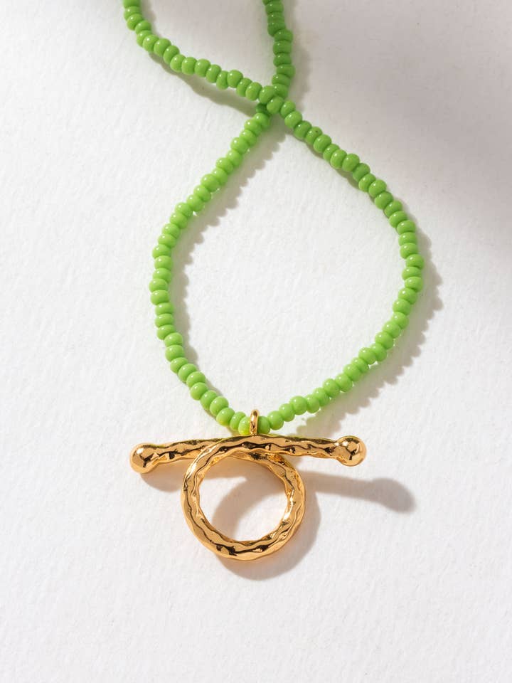 What's Your Hue? Necklace - Limeade for wholesale by Luna Norte