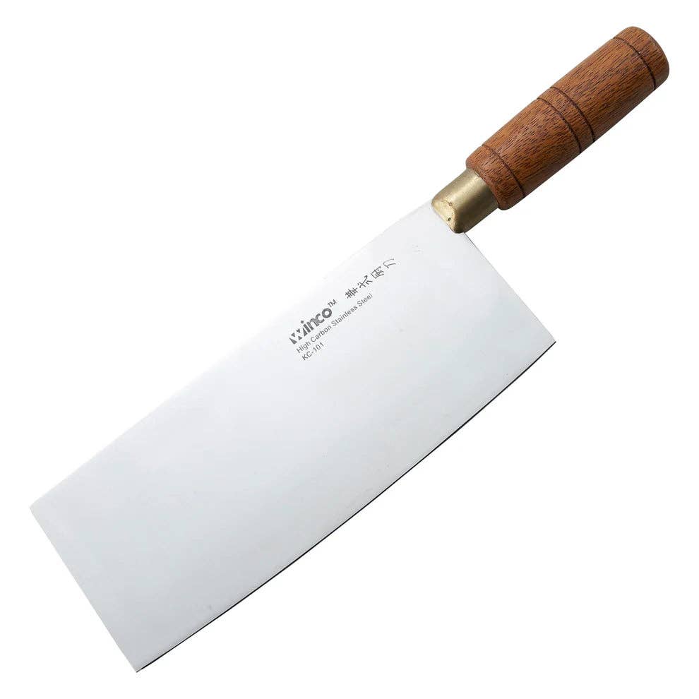 EcoQuality - Vendita all'ingrosso Coltelli da cucina/multiuso - KC-101, Lama da 3-1/2" con Manico in Legno, Coltello da Cucina Cinese, EA0