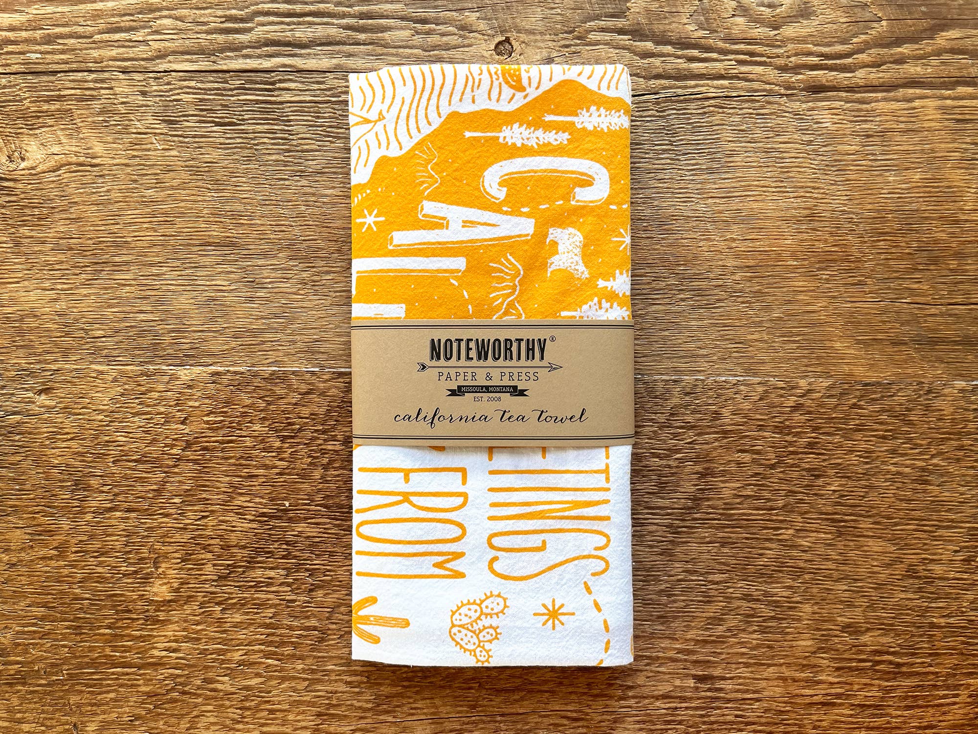 Noteworthy Paper & Press - Wholesale Tea Towel - California Tea Towel4