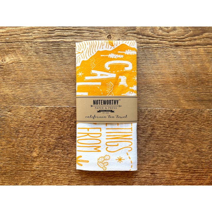 Noteworthy Paper & Press - Wholesale Tea Towel - California Tea Towel4