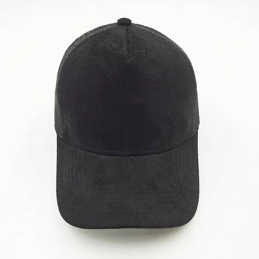 TJ Clothing NY - Wholesale Hat Accessory - Men's - 5 Panel Suede Meshback Trucker Snapback Hat Blank Wholesale1