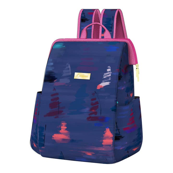 Grote rugzakkoeler in marineblauw met zeilelementen voor wholesale door OEELINN