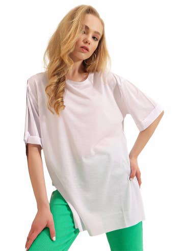 Mani Textile - Wholesale Tunic – Women’s - Oversized T-shirt, White