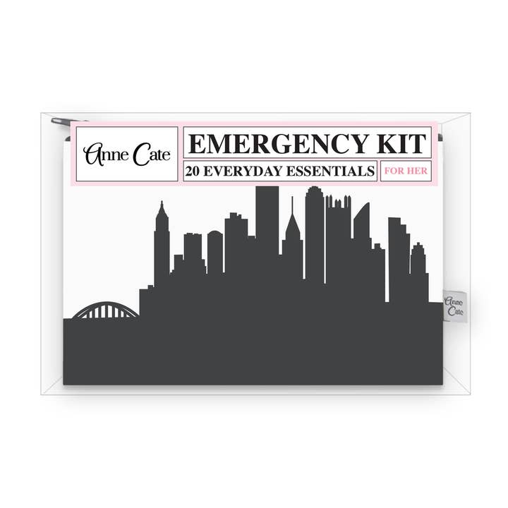 Mini kit di emergenza a portafoglio Pittsburgh PA Skyline, per lei per la vendita all'ingrosso da parte di Anne Cate