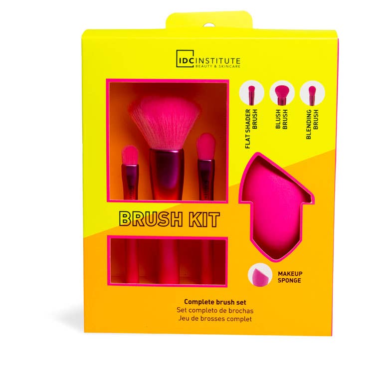 Aquarius Cosmetic SLU - Wholesale Makeup Brush Set - IDC INSTITUTE MAKEUP BRUSHES & BLENDER SET 4PCS3