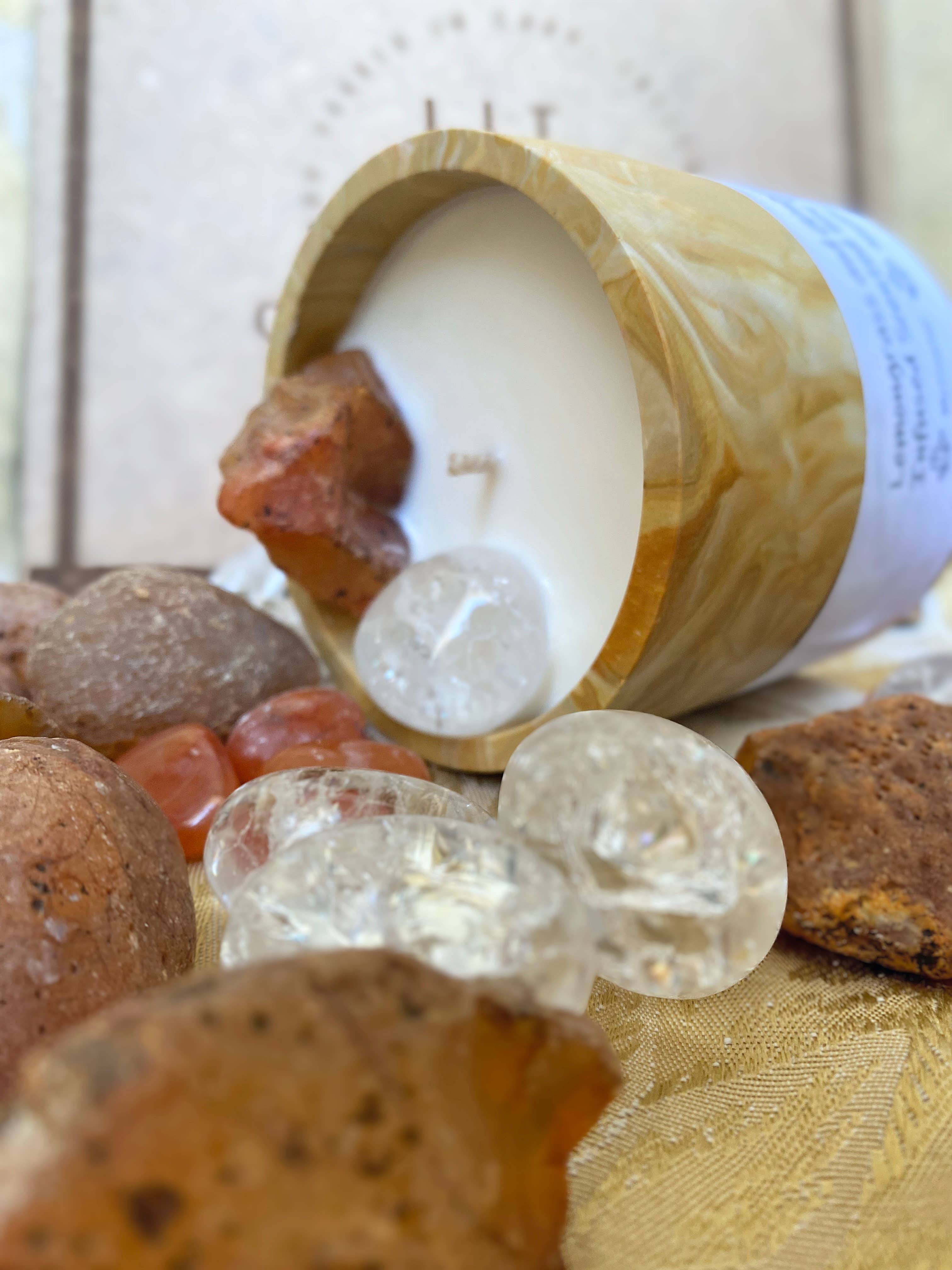 Lit Up, Ireland - Wholesale Jar/Filled Candle - Fire and Ice Soul Candle - Lemongrass and Ginger1