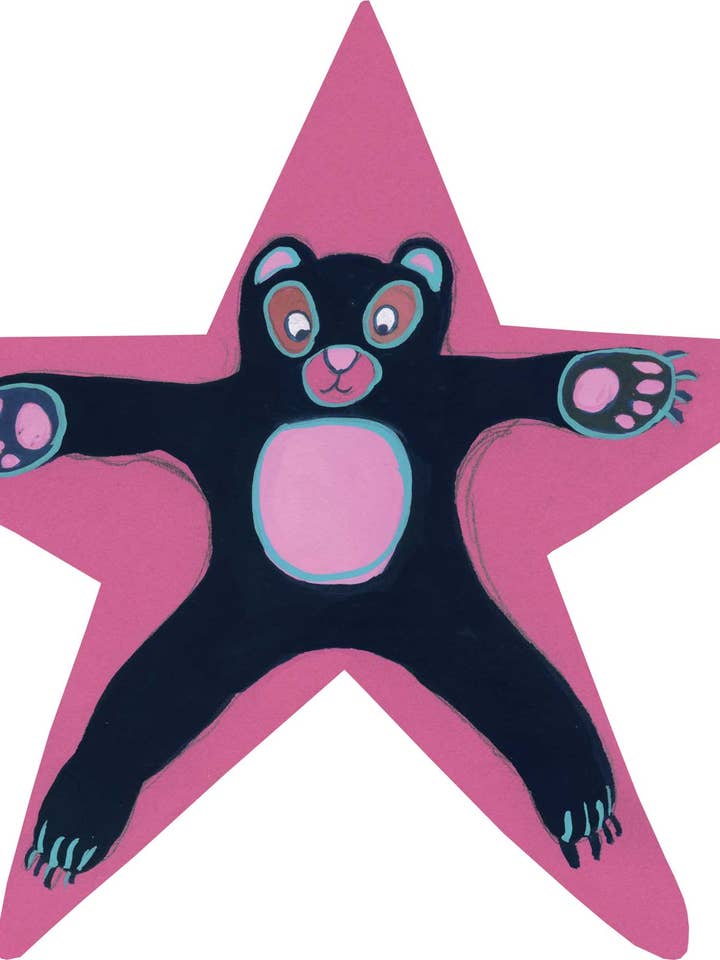 Cartão de saudações em forma de estrela - Star-Jumping Bear por atacado de North Star Cards