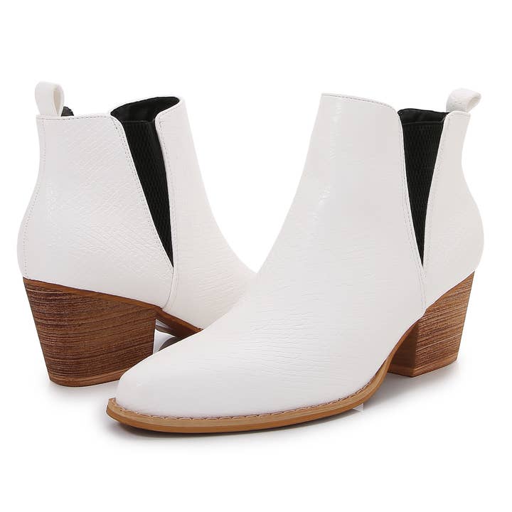 Bottines décontractées à talons en bois pour femmes pour la vente par Shop Lev