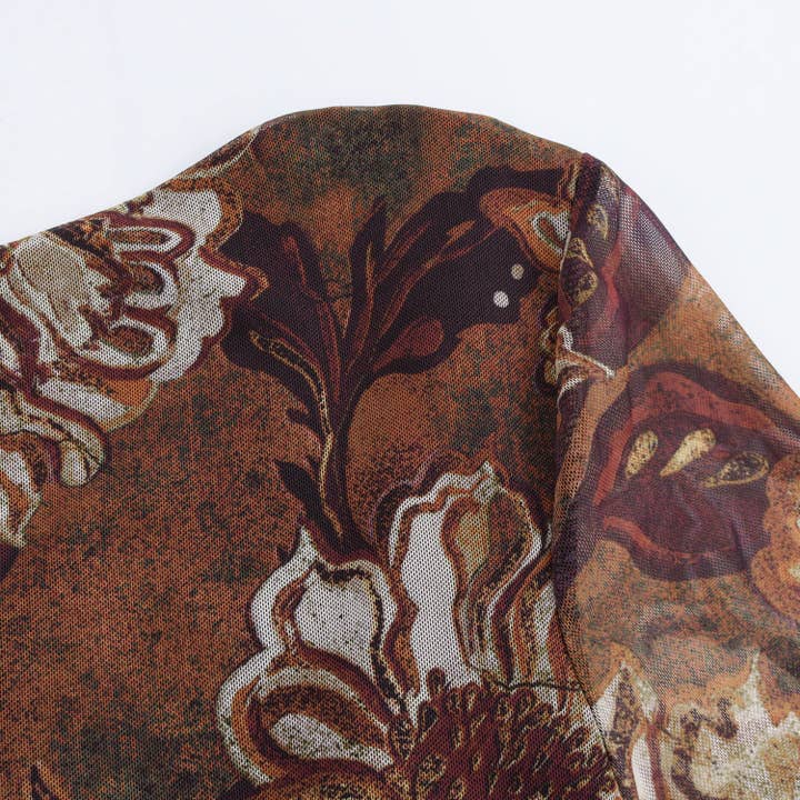 As Shown Autumn European Silk Print Dress Elegant Export Style for wholesale on Faire3