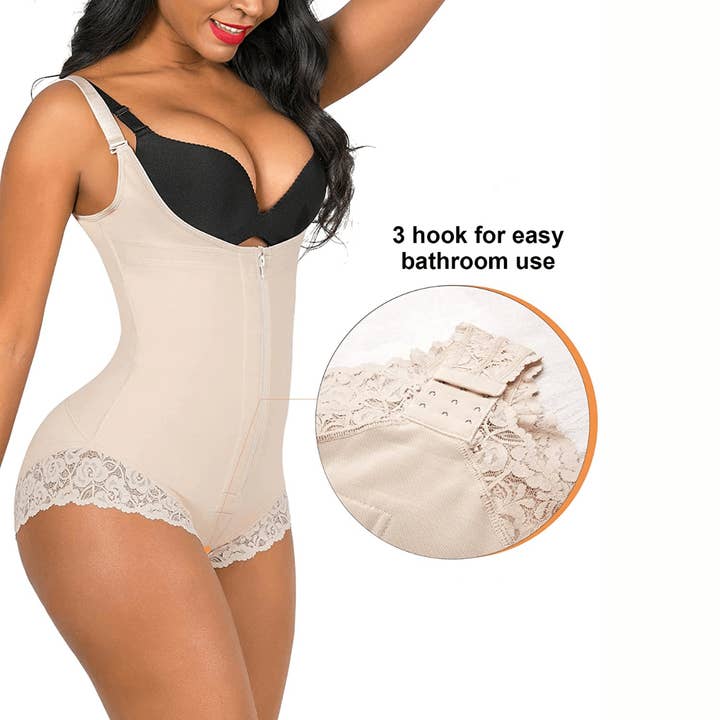 ShaperX Shapewear - Wholesale Shapewear - Women's - SHAPERX Colombian Firm Tummy Control Faja with Zip & Hooks8