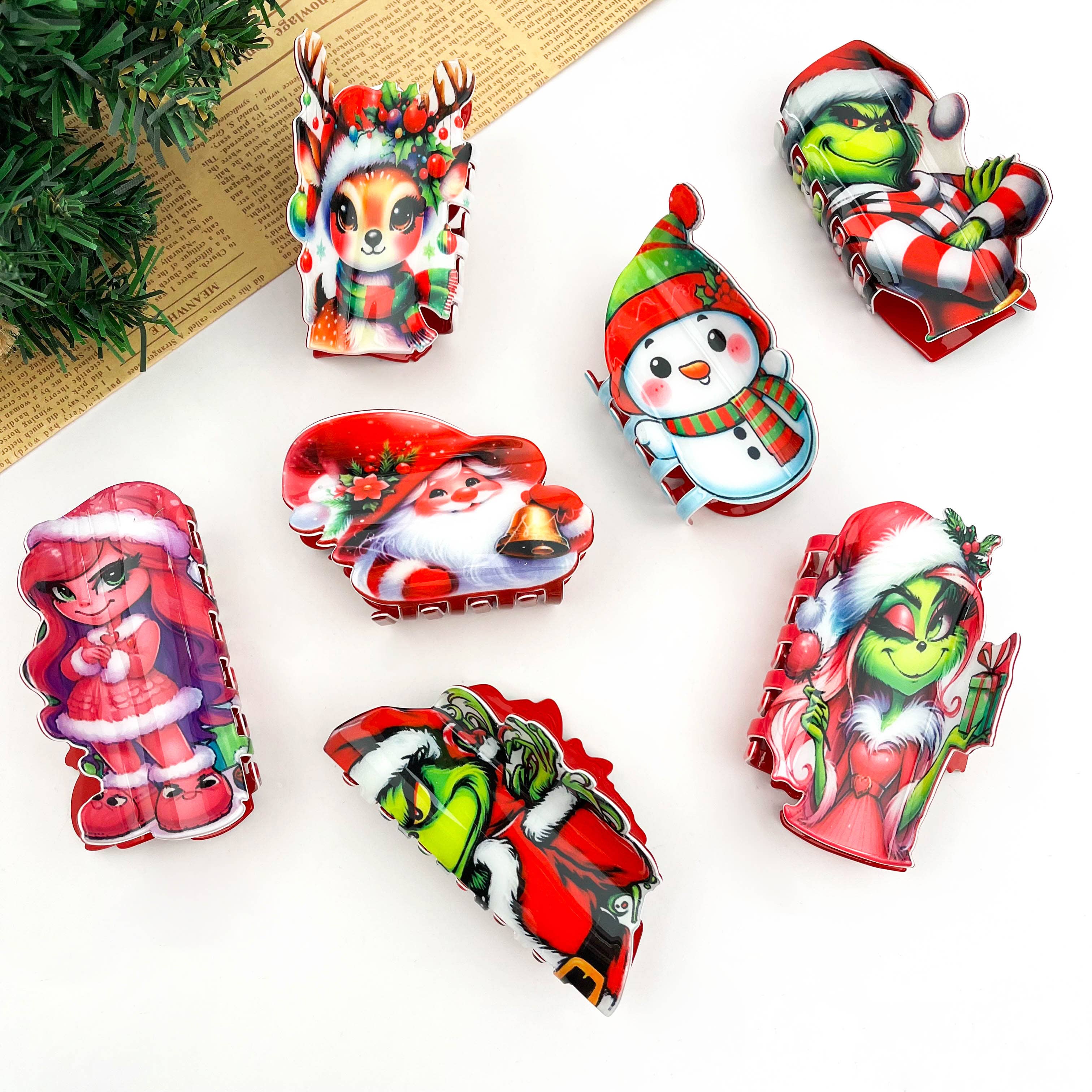 TheDivaSoap - Vente Pince à cheveux – femme - Série de pinces à cheveux de Noël, pince à cheveux amusante pour les fêtes10