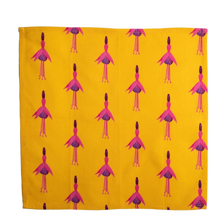 Ochre Fuchsia Cotton Napkin for wholesale by Emilia Hunt