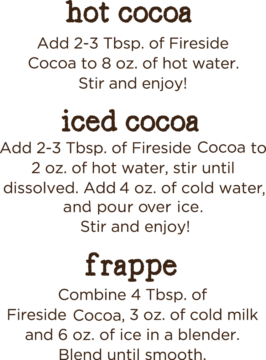 Fireside Coffee Co. - Vente Préparations/kits pour chocolat chaud - Canette de 8 oz de cacao au caramel salé1