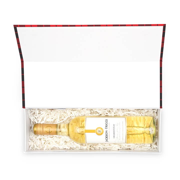 Weddingstar Inc. - Vendita all'ingrosso Confezioni regalo - Confezione regalo per vino scozzese Buffalo con coperchio magnetico - Naughty List