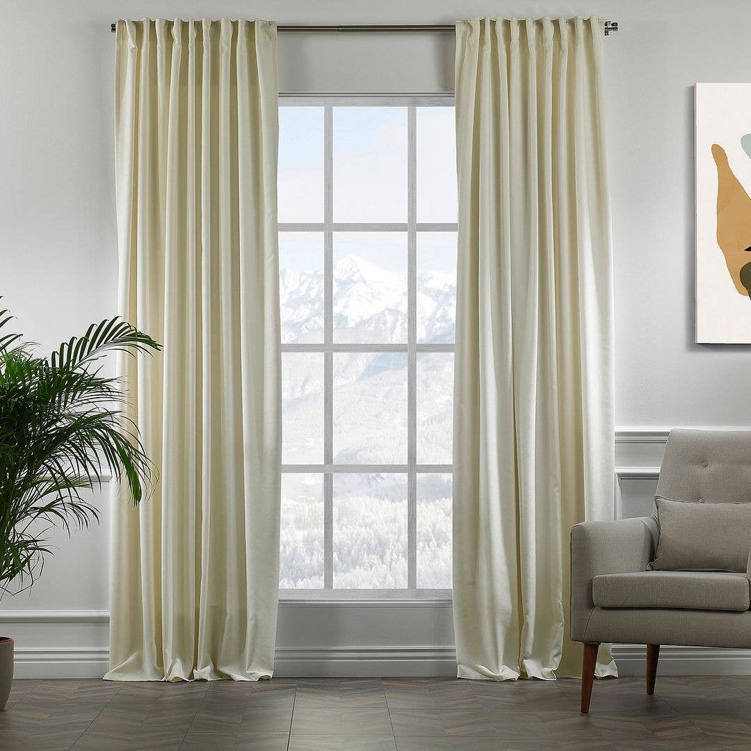 Bes Home Design - Wholesale Curtain - 100" Wide & Extra Long Matte Decorative Custom Size Curtain19