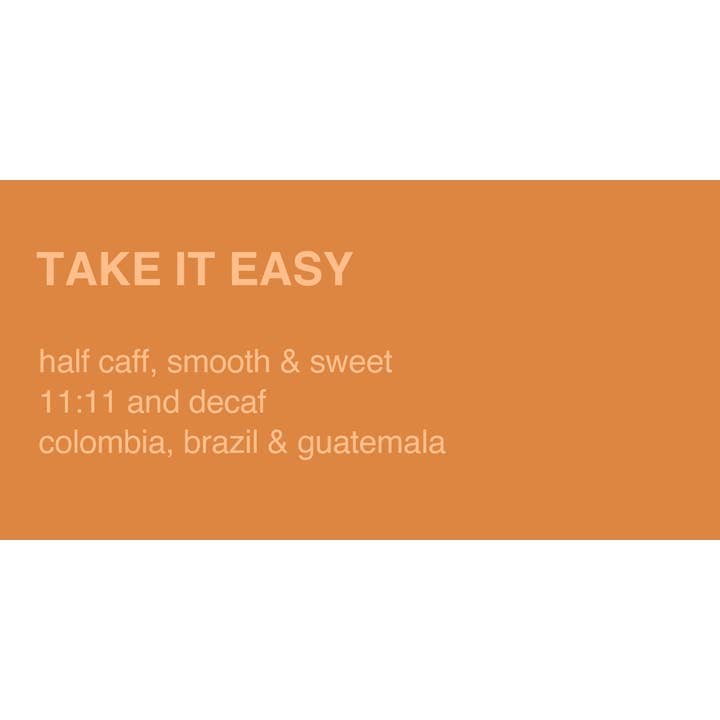 Lima Coffee Roasters - Wholesale Ground Coffee - Take It Easy Blend (Half Caff) coffee1