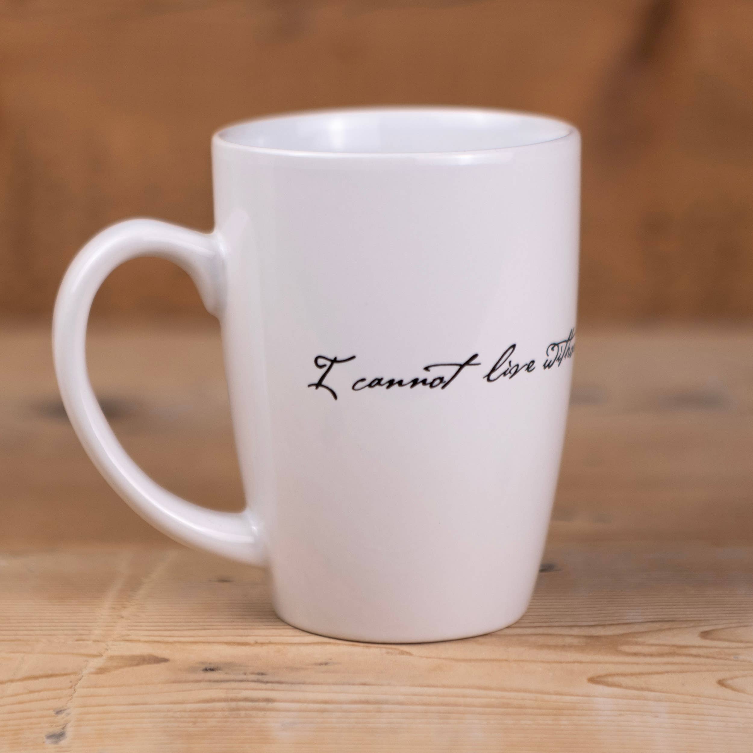 Liberty & Co. - Vente Tasse à café - Mug « Je ne peux pas vivre sans livres » de Thomas Jefferson2