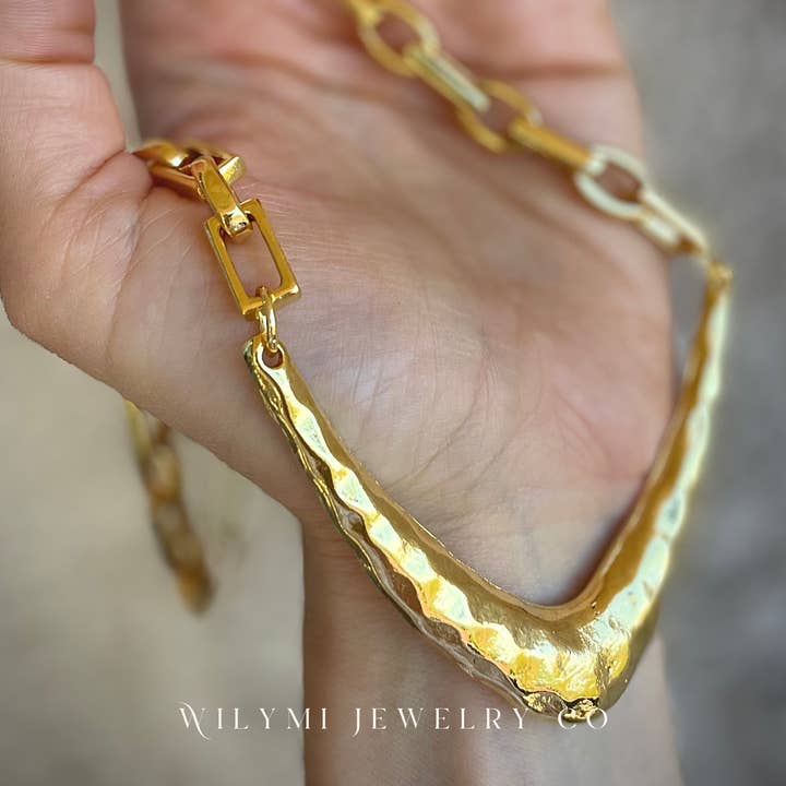 WILYMI Jewelry Co - Wholesale Link & Chain Necklace - Anchor Necklace | 24k Gold Filled | Custom Length3