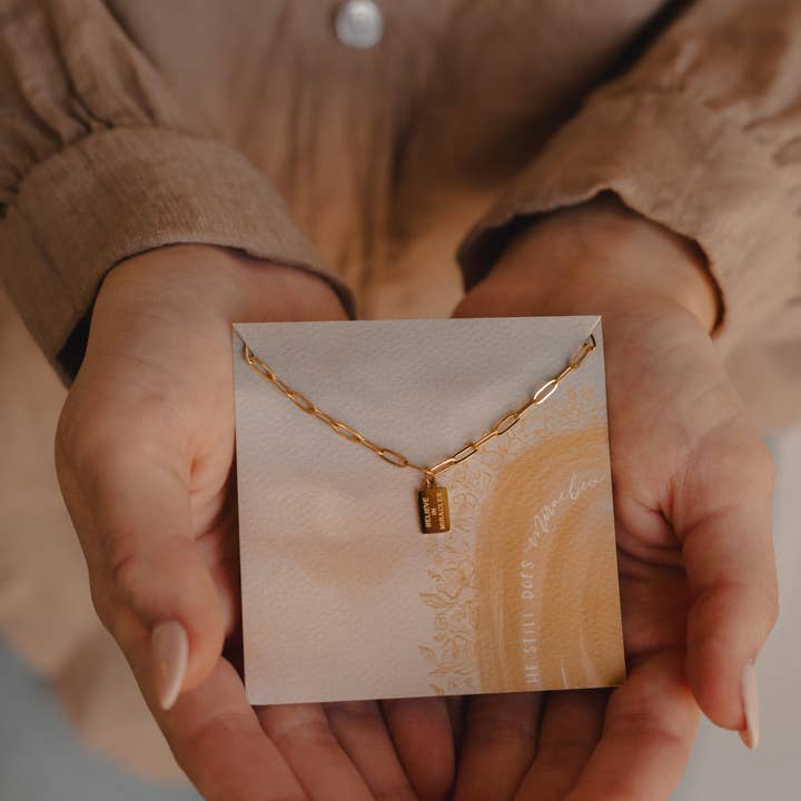 Dear Heart - Wholesale Pendant/Charm Necklace - Believe In Miracles Mini Tag Necklace | Christian Jewelry2