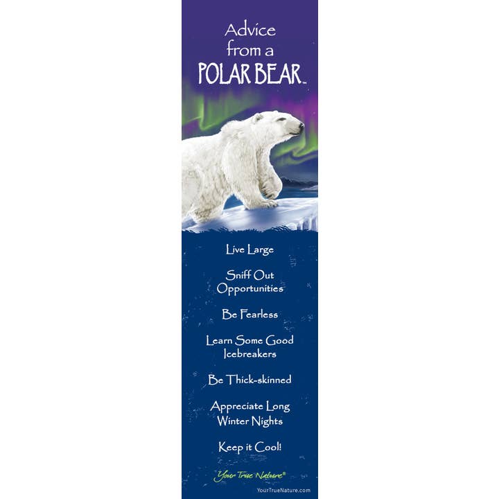 Advice from a Polar Bear Laminated Bookmark for wholesale by Advice for Life by Your True Nature