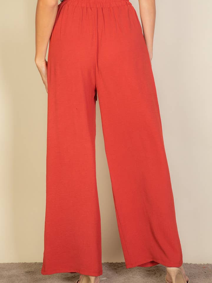 CAPELLA APPAREL - Wholesale Pants - Women's - Drawstring waist wide leg minimalist pants14