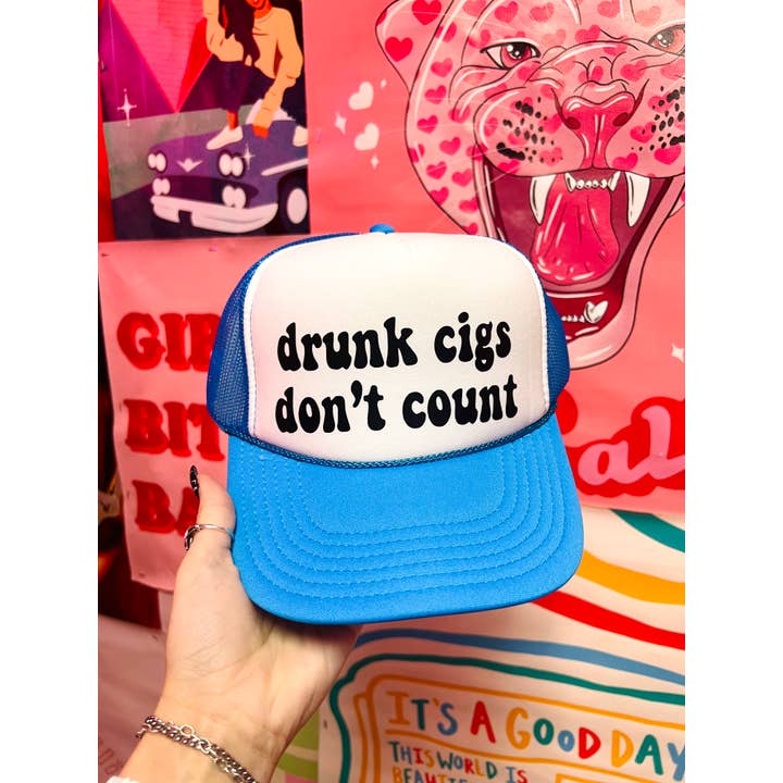 Happy Hour – Großhandel Trucker-Cap – Damen – Betrunkene Zigaretten zählen nicht - Trucker Hat6