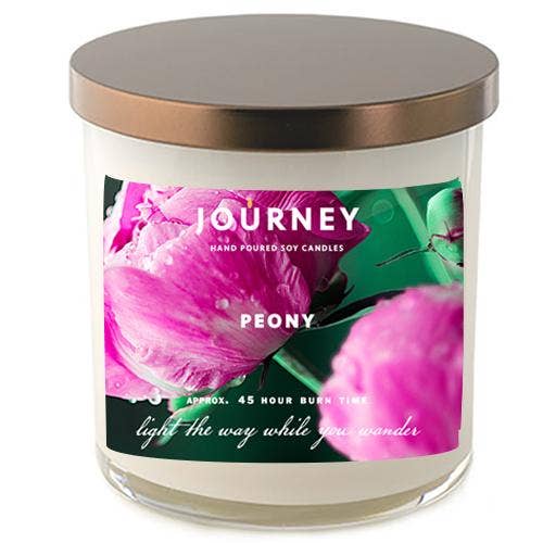 Peony Journey Soy Wax Candle for wholesale by Journey Candle