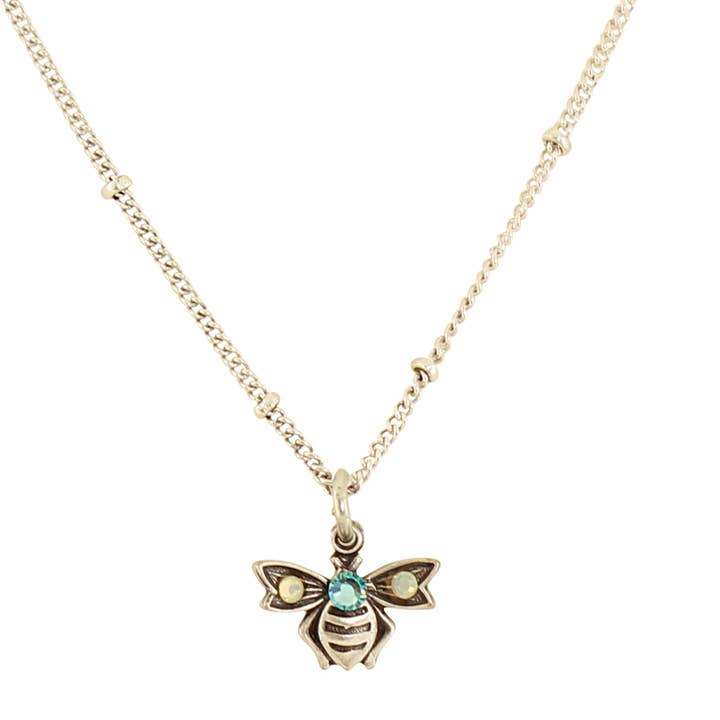 Baked Beads - Wholesale Pendant/Charm Necklace - Crystal Bee Necklace