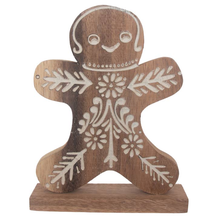 6.5" Tall Miss Gingerbread Christmas Décor for wholesale by Boston International