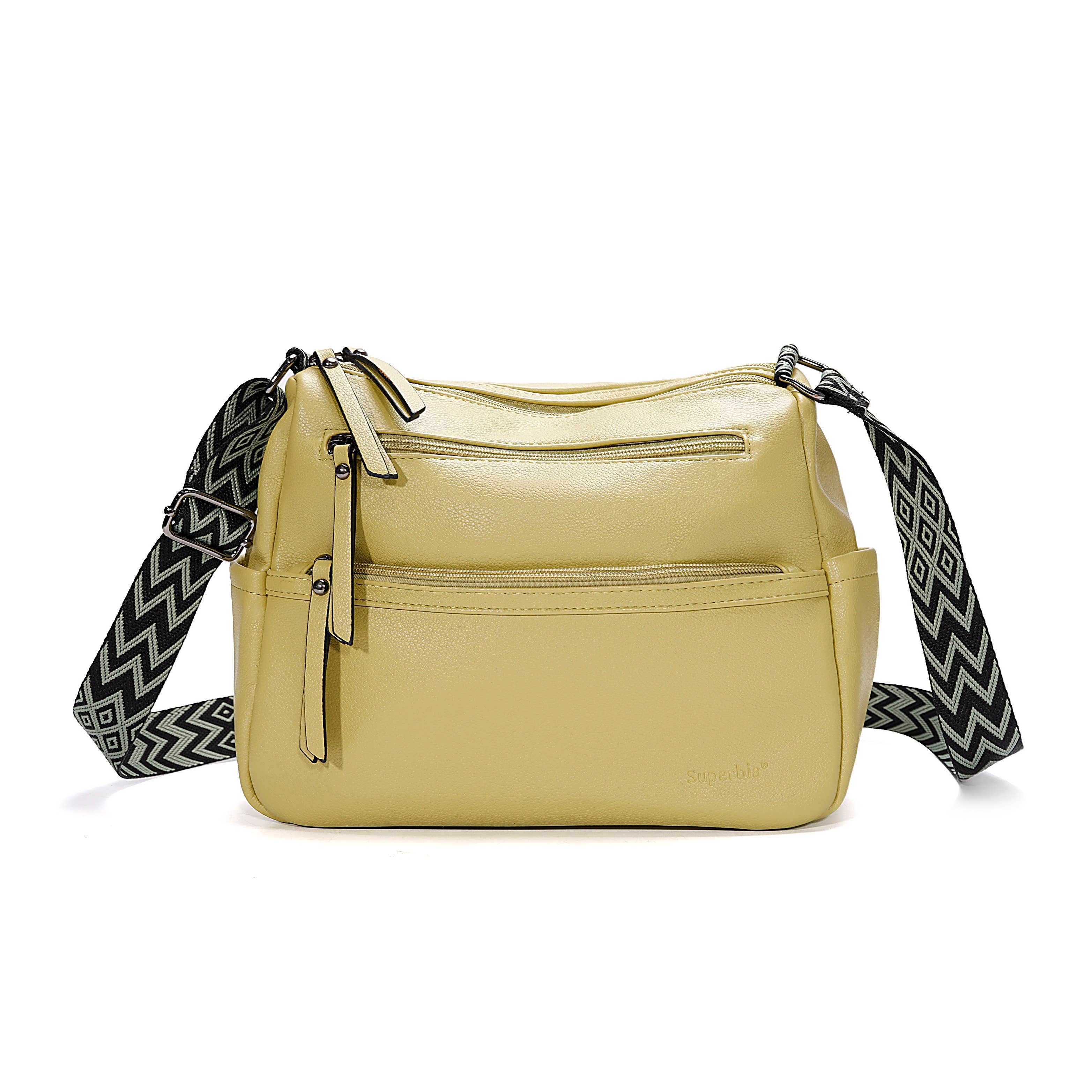 Superbia - Vendita all'ingrosso Tracolla - Donna - Borsa a spalla Superbia Soft Multi con tasche con cerniera e 2 scomparti7