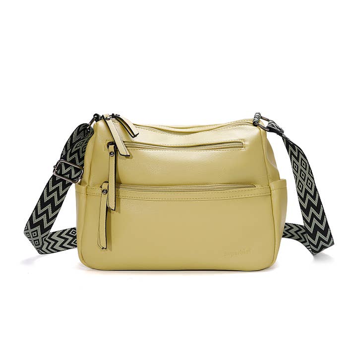 Superbia – Großhandel Schultertasche – Damen – Superbia Soft Multi-Reißverschlusstaschen 2-Fächer-Schultertasche7