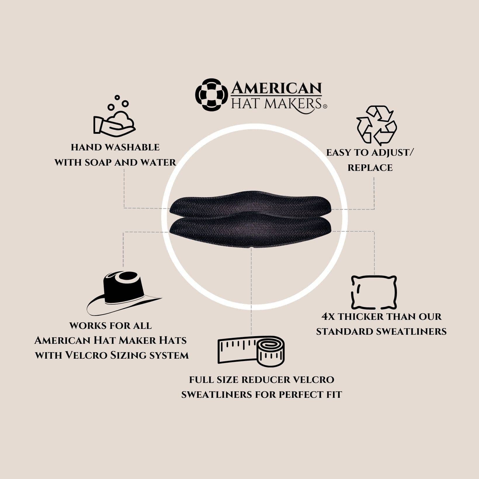 American Hat Makers - Vente Accessoire pour chapeau – femme - Réducteur de taille normale2