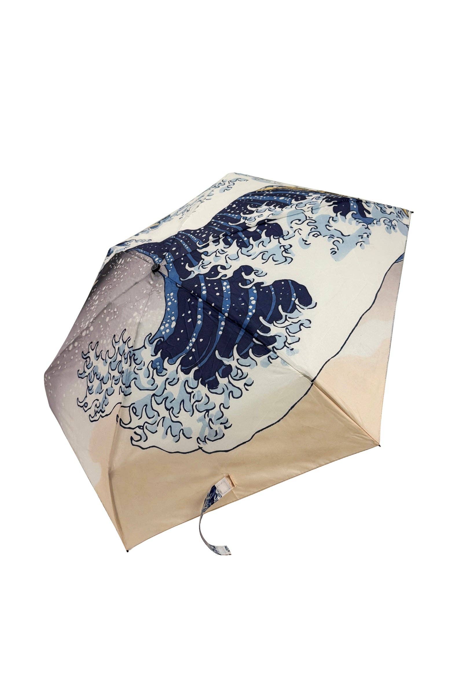 Blu Navy Ombrello con Grande Onda di Hokusai con Custodia da Viaggio (Mini) in vendita all'ingrosso su Faire4