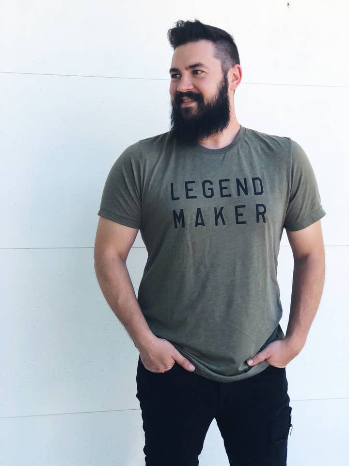 Legend Maker - Olive Unisex Graphic T-Shirt for wholesale by The Brave Mama Co