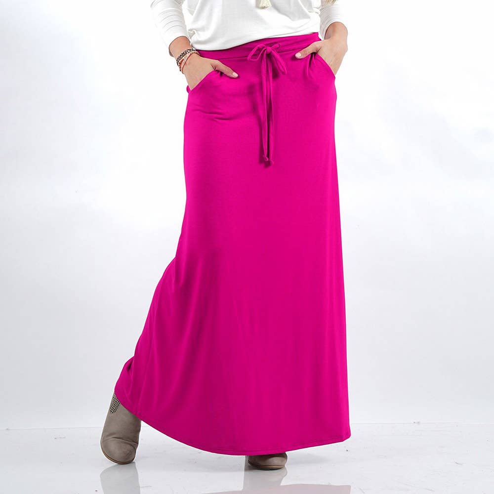 42POPS - Venta al por mayor Falda - Mujer - Falda maxi de talla grande con bolsillos7