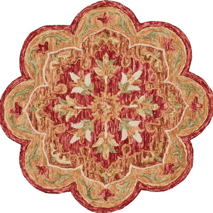 LR Home - Wholesale Area Rug - Nia Classic Scalloped Edge Hand-Tufted Wool Indoor Area Rug57