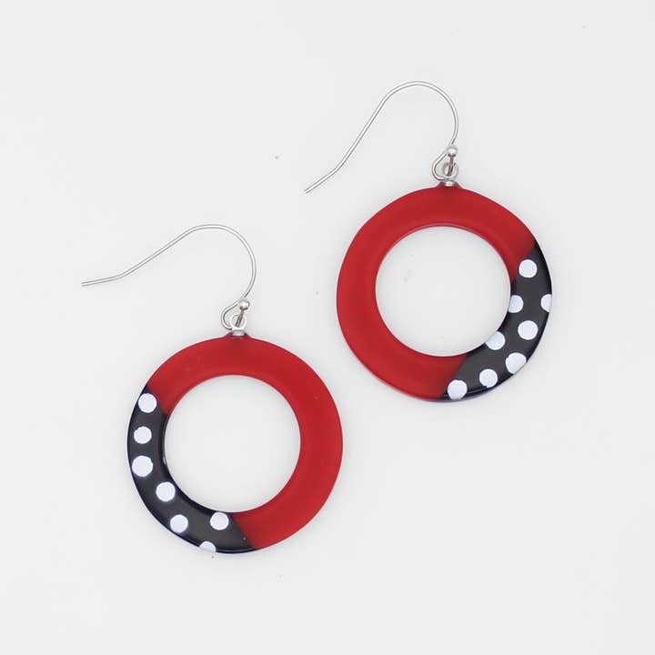 Sylca Designs - Wholesale Dangle Earrings - Red Inez Earrings3