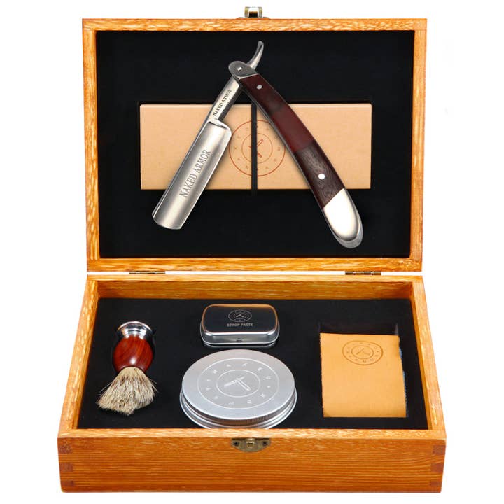 Gaheris 7/8" Straight Razor Kit for wholesale by Naked Armor