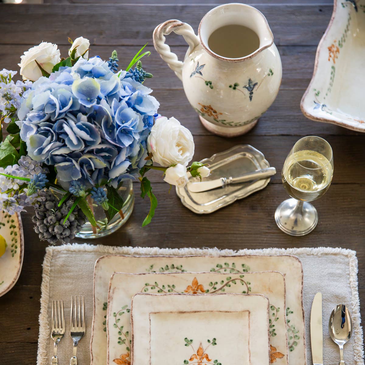 Arte Italica & Crown Linen Designs - Wholesale Pitcher - Medici Small Pitcher2