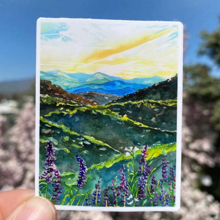Wild Life Design Co. - Wholesale Sticker - Blue Ridge Mountains | Watercolor Sticker