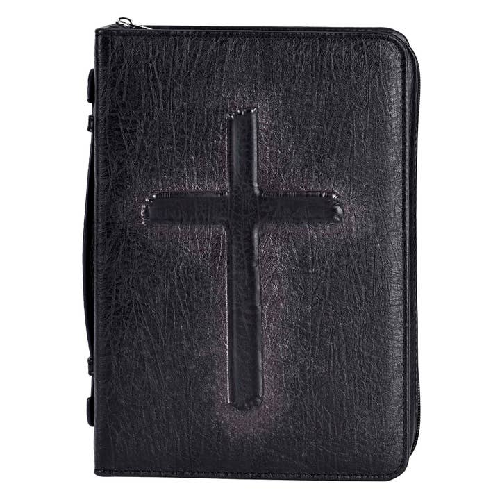 White Dove Bible Case Vintage Cross Black XLarge for wholesale by Dicksons