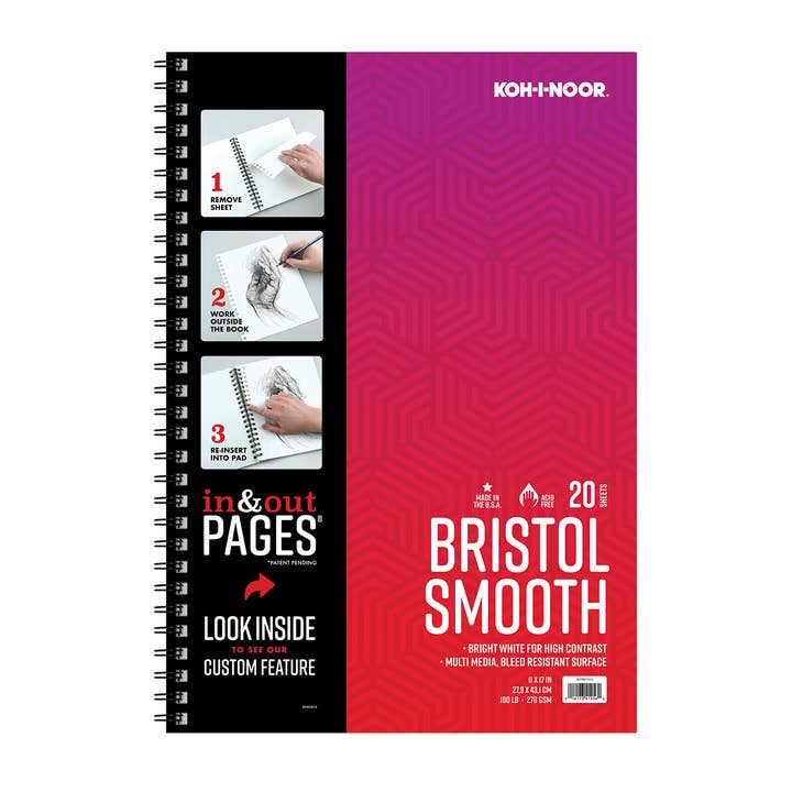Chartpak, Inc. - Wholesale Sketchbook/Sketchpad - Koh-I-Noor® Bristol Smooth Paper4