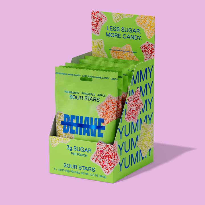 BEHAVE - Wholesale Gummy - Sour Stars1