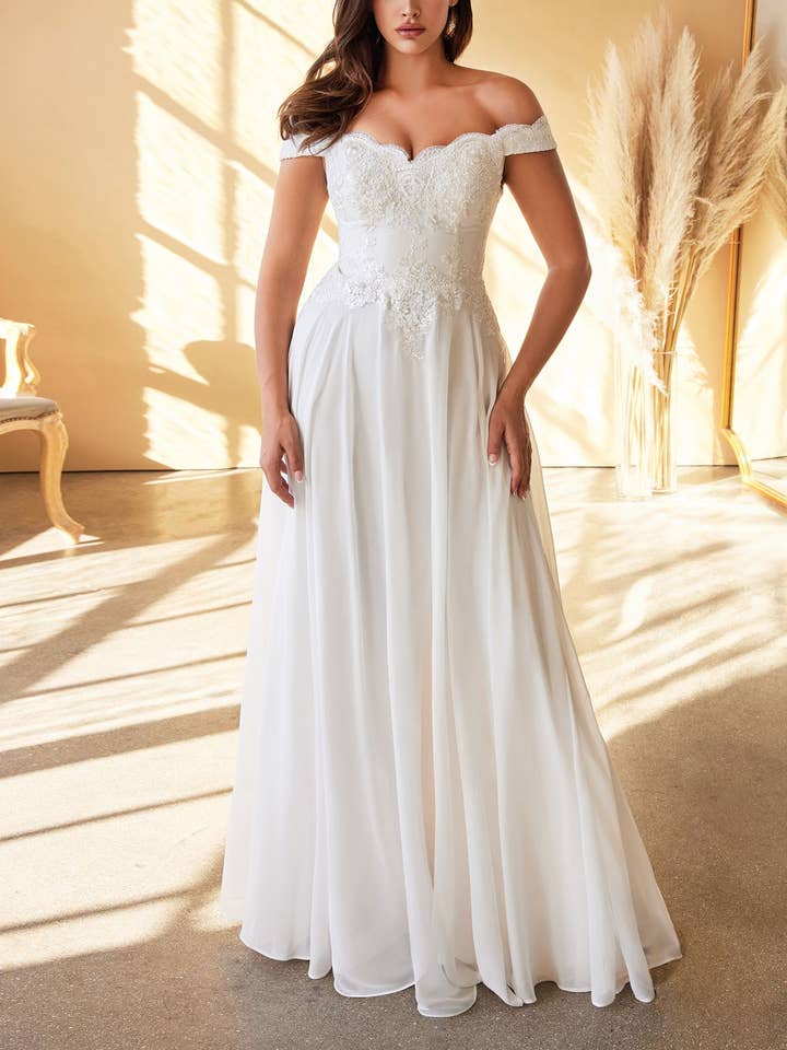 Lacelet Av Axeln Brudklänning för wholesale av Tux-USA®