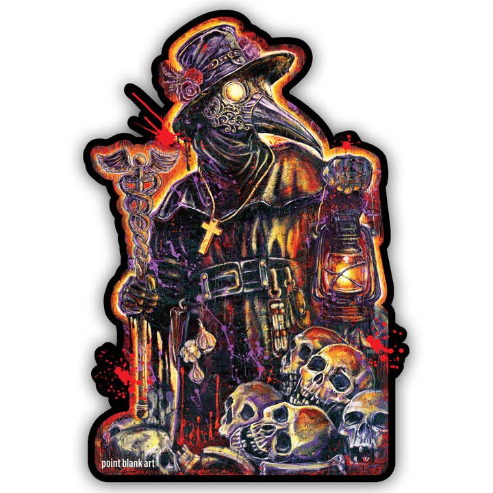 Point Blank Art & Design - Wholesale Sticker - Plague Doctor Vinyl Sticker