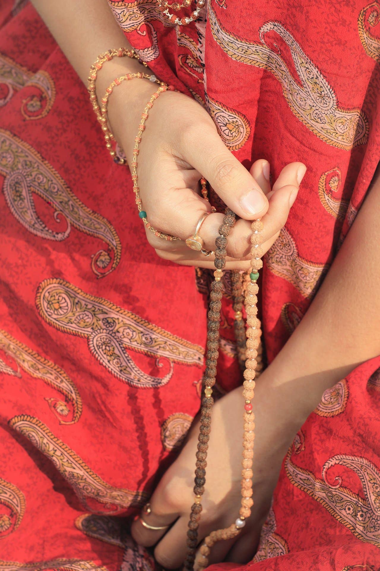 The sattva collection - Wholesale Prayer Beads Necklace - 9 Planet Navratna Rudraksha Mala1